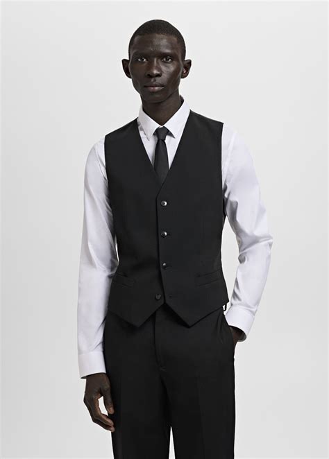 Super slim-fit stretch-fabric suit waistcoat - Men | MANGO Hong Kong ...