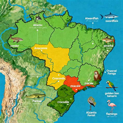 Mark the following on the map of Brazil with a suitable index. i Sword ...