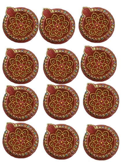 Buy Youth Enterprises Pack of 11 Traditional Handmade Lamps Diyas ...