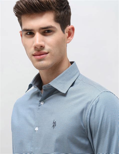 Twill Self Design Geometric Shirt