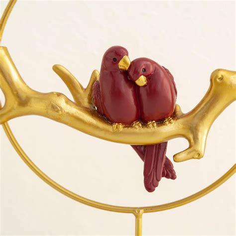 Buy Majestic Multicolour Polyresin Macaw In Ring Figurine - 25 x 17.5 ...