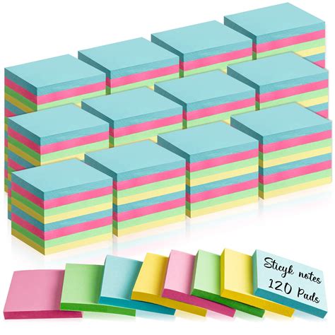 Snapklik.com : 120 Pads Sticky Notes Bulk 1.5 X 2 Inch Mini Self Stick ...
