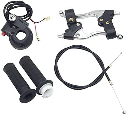 MILAAN Throttle Cable Control Handle Grips Kill Switch Brake Levers Kit ...
