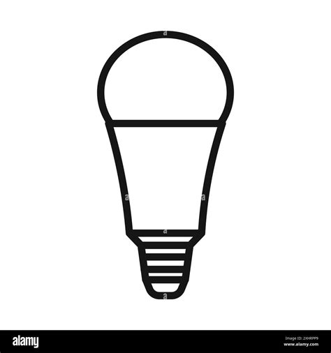 energy efficiency light bulb icon Black line art vector in black and ...