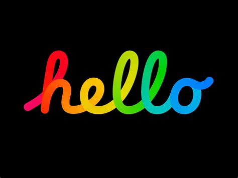 Image result for Apple Hello Text