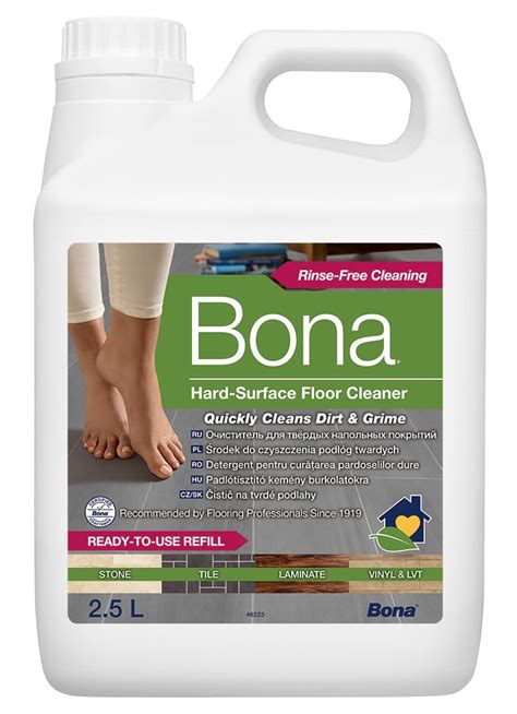 Bona Marble, Stone, Tile, LVT & Laminate Floor Cleaner Liquid Refill ...