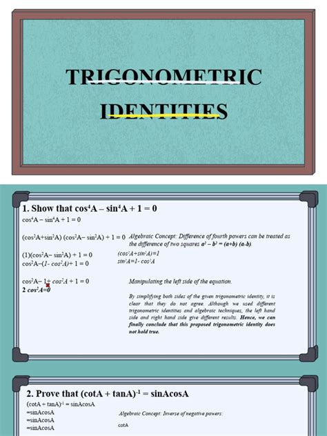 Image result for Trigonometry Square Identities