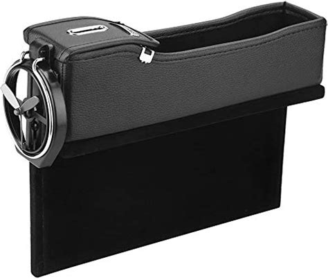 FTVOGUE Leather Storage Box Car Seat Leather Storage Box Gap Catcher ...
