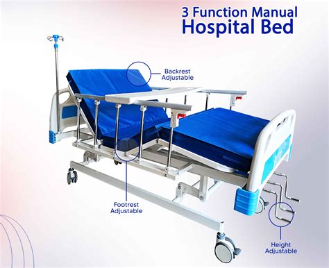 3 Function Manual Hospital Bed (ALV00195) - Farmasi Lautan