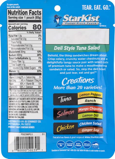 Tuna Creations Deli Style Nutrition at Ellie Roseby blog