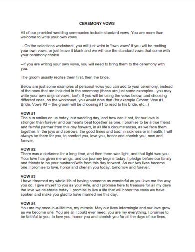 Image result for Wedding Vows Examples