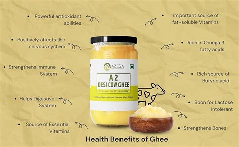 Azesa A2 Desi Cow Ghee Bilona Method Traditional Hand Churned Glass ...