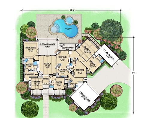 Luxury One Story Home Floor Plans