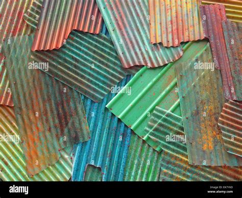 corrugated metal sheets Stock Photo - Alamy