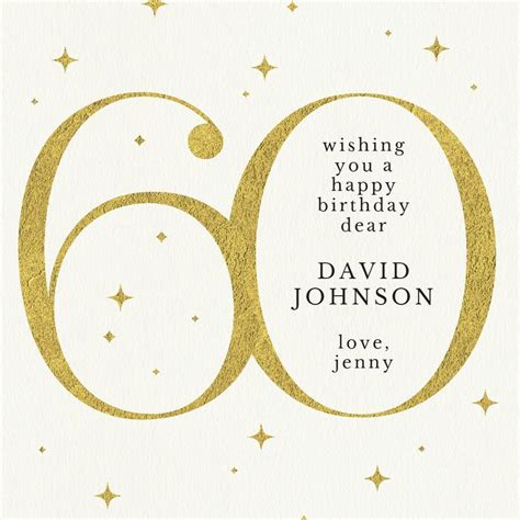 Sparkling 60 - Birthday Card | Greetings Island