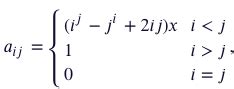Let A=[ai j] be a then the minimum value of |A| is equal to (where x is ...