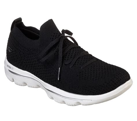 Skechers Black/White Go-Walk-Evolution-Ultra-Fable Women's Lace Up ...
