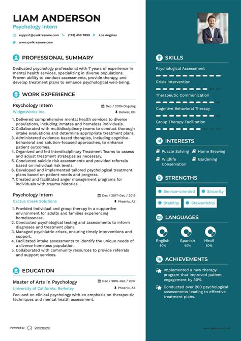 10+ Psychology Intern Resume Samples & Templates for 2025