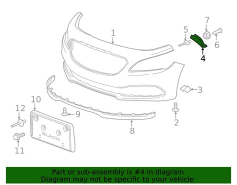 26216467 - 2017-2019 Buick LaCrosse - Front Bumper Fascia Outer Bracket ...
