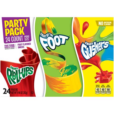 Betty Crocker Party Pack Variety Pack of Mini Size Fruit Roll-Ups Fruit ...