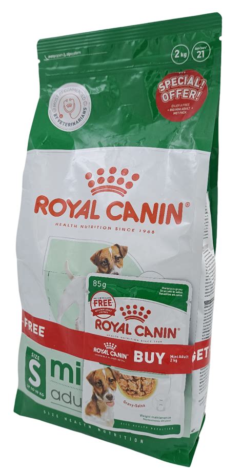 Royal Canin Mini Adult Dog Dry Food 2 kg With Free 85 g Mini Adult Gra ...