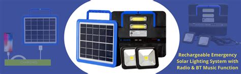 Pick Ur Needs Solar Rechargeable Emergency Lighting System with Radio ...