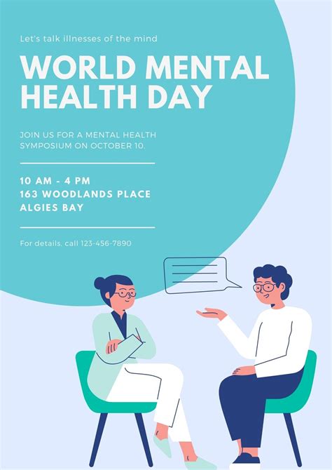 Free, custom printable mental health awareness posters | Canva