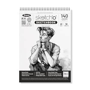 Anupam Sketch-O Sketchbook A3 | 50 Sheets 100 Pages | 140GSM | Durable ...