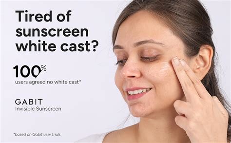 Gabit Invisible Sunscreen Spf 40,Pa ++++ With Ceramides,Vitamin C & E ...