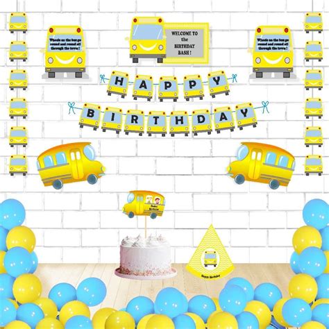 Untumble Wheels on The Bus First Birthday Party Decorations Super Saver ...
