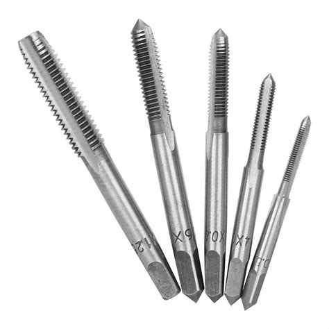 Thread Tap, High Speed Steel Coated Titanium 5pcs Accurate High ...