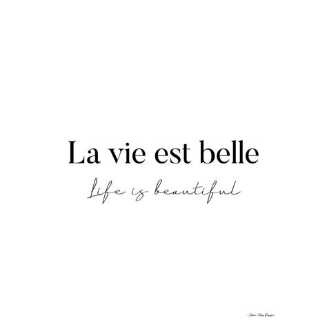 Trinx Life Is Beautiful In French - Wayfair Canada | French words ...