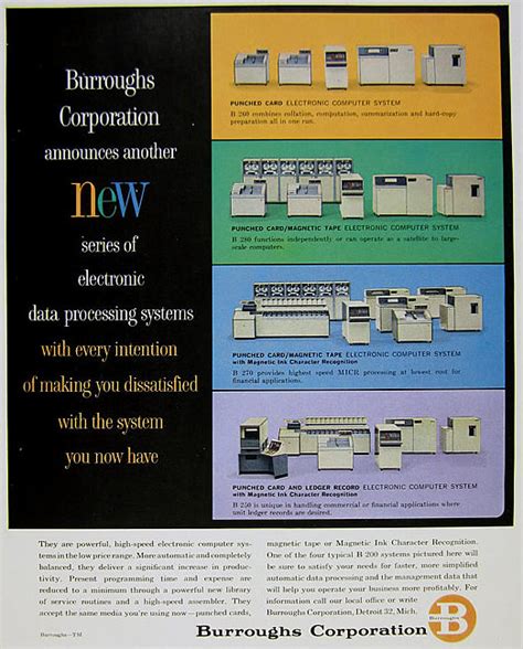 Image result for Burroughs Mainframe Computer
