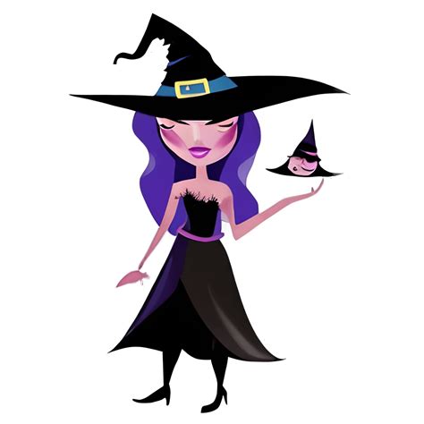 Witch Digital Clip Art · Creative Fabrica
