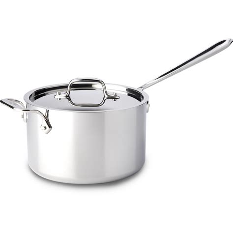 All-Clad Stainless 4-Quart Sauce Pan With Loop & Lid : BBQGuys