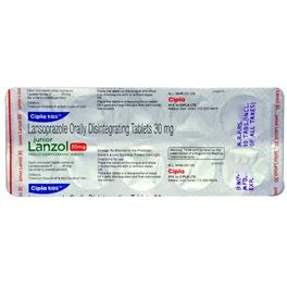Lanzol Junior 30mg Tablet | Uses, Side Effects, Price | Apollo Pharmacy