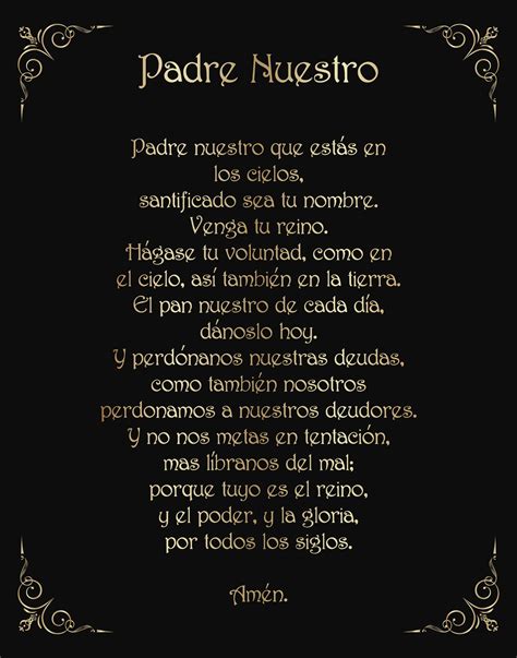 Padre Nuestro RVR1960 Spanish Lord's Prayer Catholic - Etsy Finland