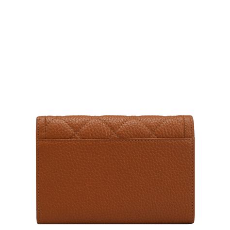 Quilting Wax Leather Ladies Wallet - Orange – Da Milano