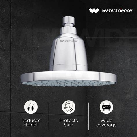 Rain Shower Filter - Matte Black with Arm CLEO-SFR-923 - 8'' – WaterScience