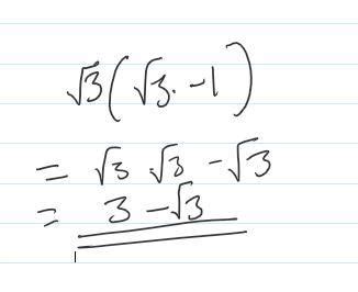 Expand and simplify square root 3 bracket square root 3 minus 1 bracket ...