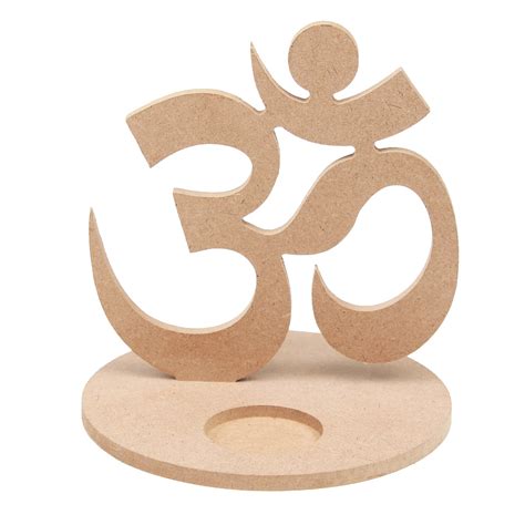 MDF 5.5mm Decorable Candle Holder - OM, W5.25in x H5.25in (Approx size ...