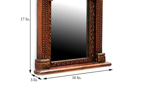 DESERT ART Wooden Hand-Painted Antique Finish Wall Mirror Frame ...