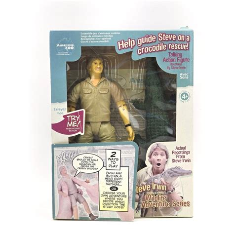 Steve Irwin Talking Action Figure Crocodile Adventure NIB Australia 2006 TESTED - Etsy