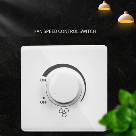 86 Type Ceiling Fan Adjustment Stepless Speed Controller Wall Switch ...