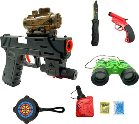 FLICK IN G10 Shooting Gun Toy with Mini Pistol, Water Crystal Bullets ...