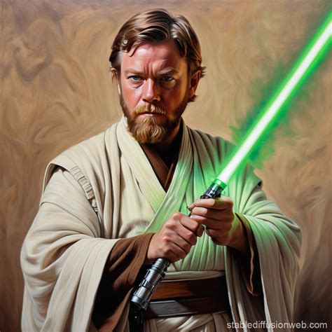 Detailed Oil Painting of Obi-Wan Kenobi | Stable Diffusion Online