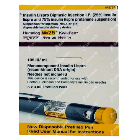 Humalog Mix Kwik 25/75 100 IU Disposable Pen 3 ML | Order HUMALOG MIX ...