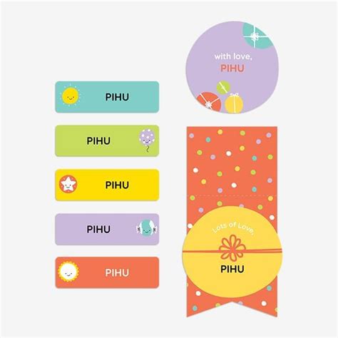 Zooboo Name Stickers Personalized with Kids Name, Waterproof Labels for ...