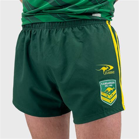 Classic Kangaroos Rugby League Home Shorts 2024/25 – Rugbystuff.com