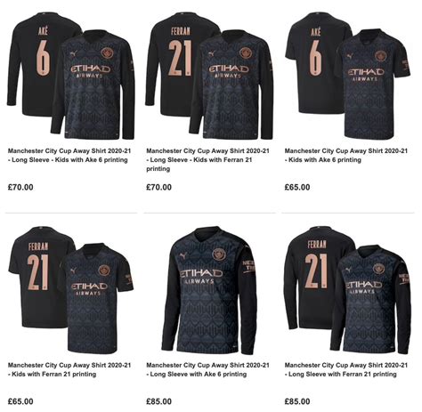 Shirt numbers confirmed on the club shop: Ferran 21 and Ake 6 : r/MCFC